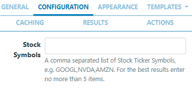 Stocks Configuration